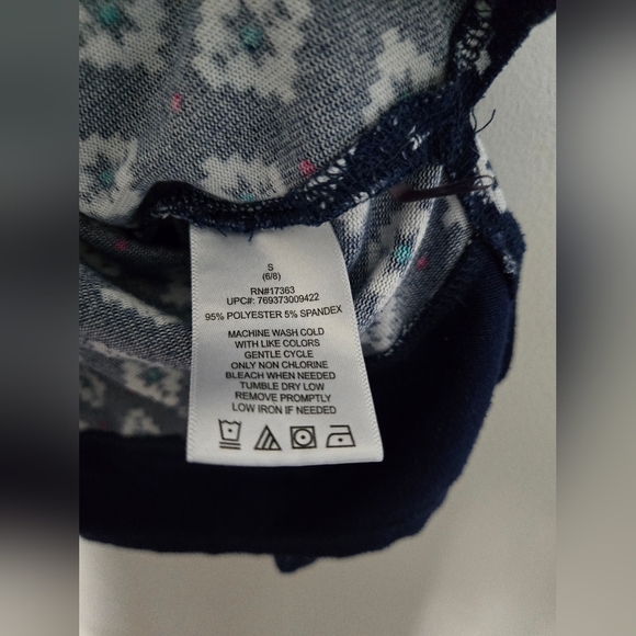 Cuddle Duds Pajama Set S Blue Layers Fair Isle Long Sleeve Jogger Pants Soft - Picture 11 of 13